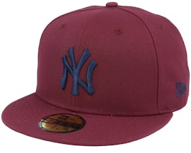 New York Yankees Mlb 59Fifty Maroon/Navy Fitted - New Era