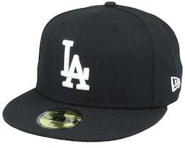 Los Angeles Dodgers Side Patch 59Fifty Black/White Fitted - New Era