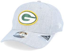 Green Bay Packers Heather Base 9Fifty Stretch Snap Heather Grey/Green Adjustable - New Era