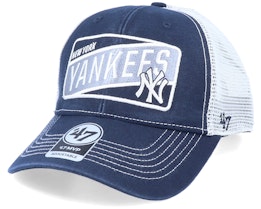 New York Yankees Mvp Slash Patch Navy/White Trucker - 47 Brand