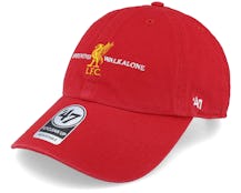 Liverpool FC Arched Clean Up Red Dad Cap - 47 Brand