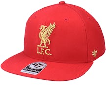 Liverpool FC Metallic No Shot Captain Red Snapback - 47 Brand