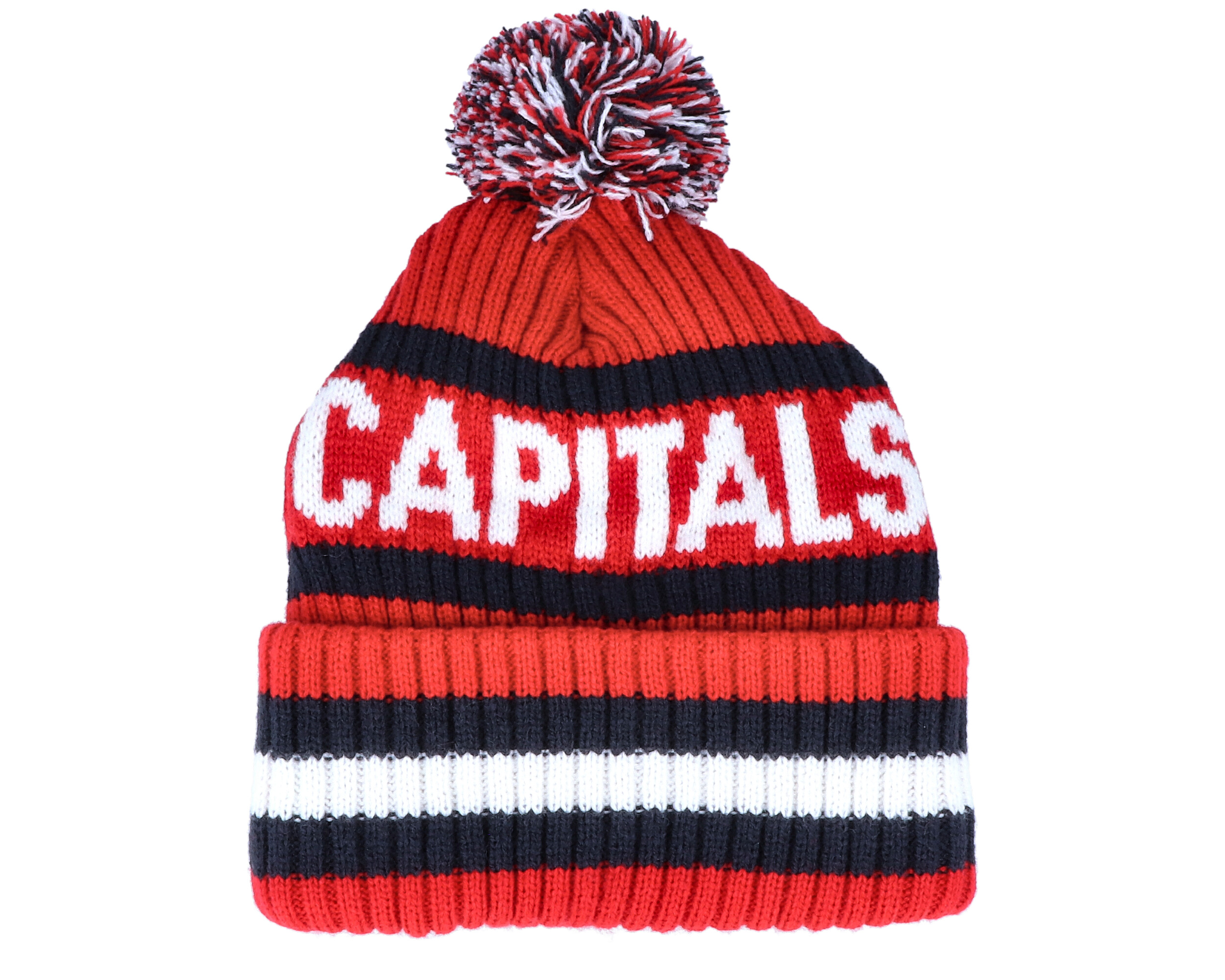 washington capitals pom beanie