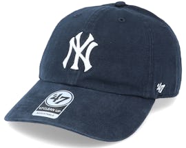 New York Yankees Upland Clean Up Dad Cap Vintage Black Adjustable - 47 Brand