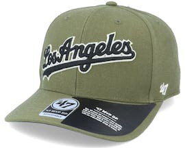 Los Angeles Dodgers Chain Link Script Mvp DP Sandalwood Green/Black Adjustable - 47 Brand