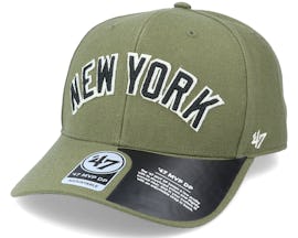 New York Yankees Chain Link Script Mvp DP Sandalwood Green/Black Adjustable - 47 Brand