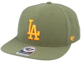Los Angeles Dodgers No Shot Captain Sandalwood Green/Orange Snapback - 47 Brand