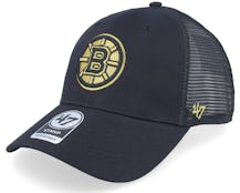 Boston Bruins Branson Metallic Mvp Black/Gold Trucker - 47 Brand