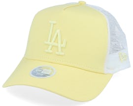 Los Angeles Dodgers Womens League Essential Light Yellow/Light Yellow/White Trucker - New Era