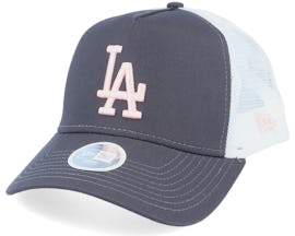 Los Angeles Dodgers Womens League Essential Dark Grey/Peach/White Trucker - New Era