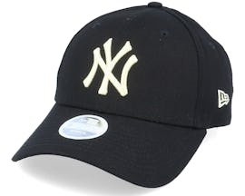 New York Yankees Womens League Essential 9Forty Black/Light Yellow Adjustable - New Era