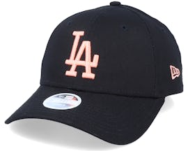 Los Angeles Dodgers Womens League Essential 9Forty Black/Peach Adjustable - New Era