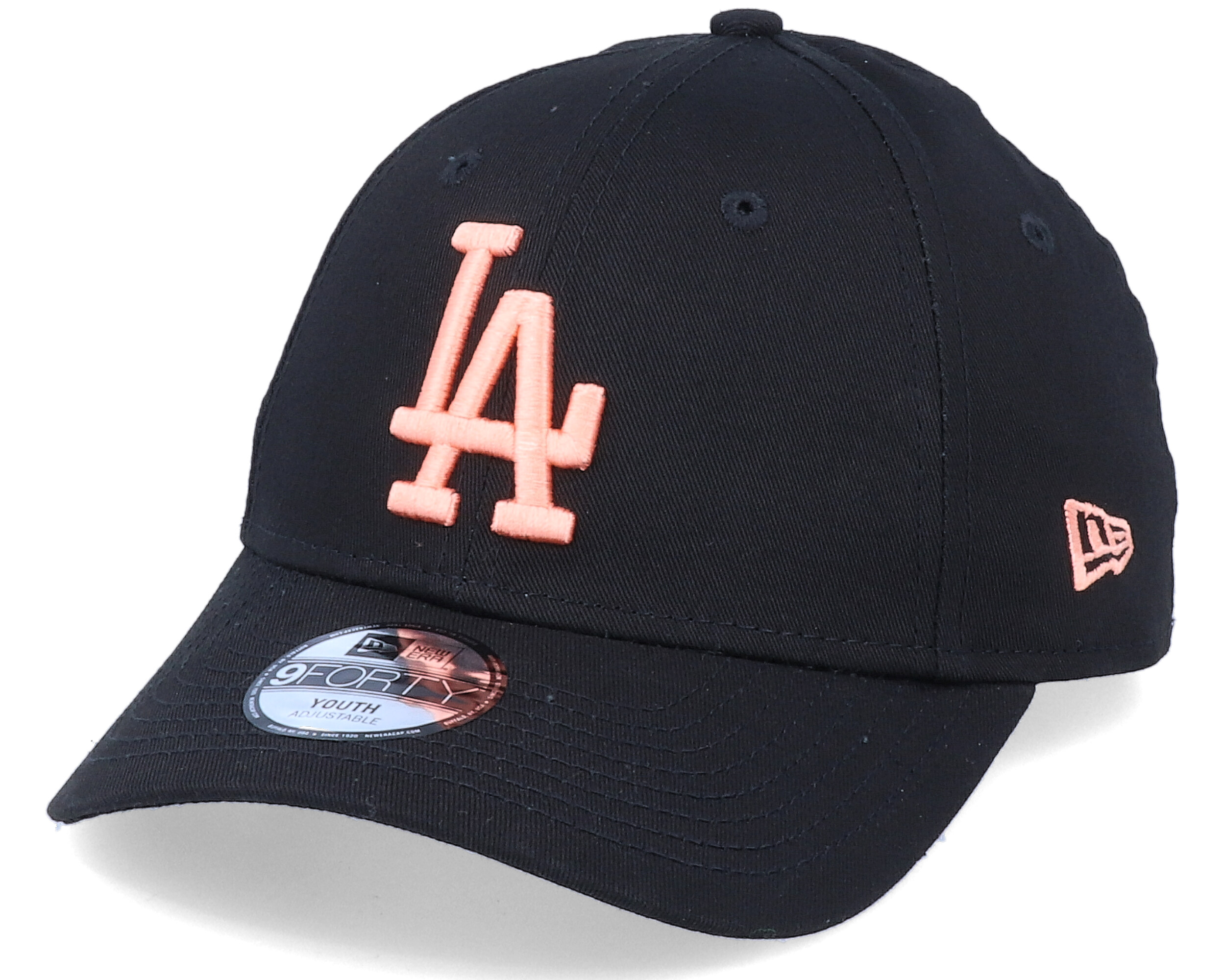 Black New Era MLB LA Dodgers 9FORTY Cap Junior