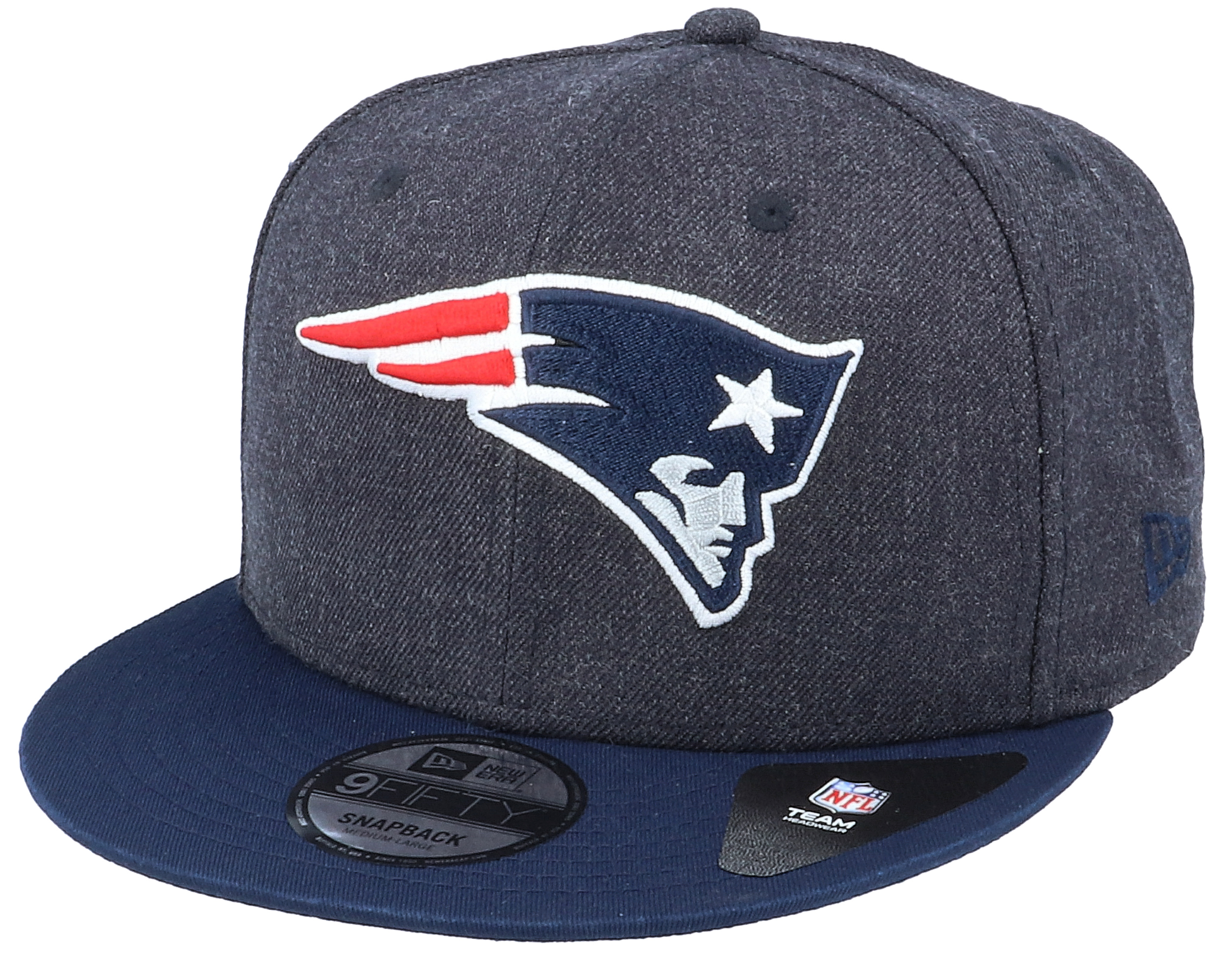 New England Patriots Heather Crown 9Fifty Navy Snapback - New Era