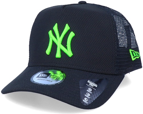 New York Yankees Diamond Era Black/Neon Green Trucker