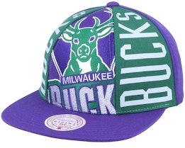 Milwaukee Bucks Big Face Callout Hwc Purple Snapback - Mitchell & Ness