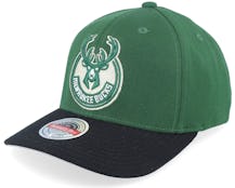 Milwaukee Bucks Wool 2 Tone Stretch Green/Black Adjustable - Mitchell & Ness