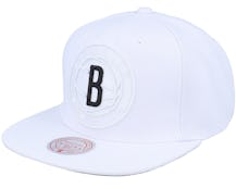 Brooklyn Nets White Out Tc Pop White/black Snapback - Mitchell & Ness