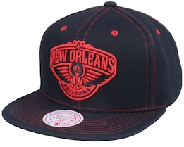 New Orleans Pelicans Contrast Stitch Black Snapback - Mitchell & Ness