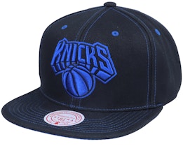 New York Knicks Contrast Stitch Black Snapback - Mitchell & Ness