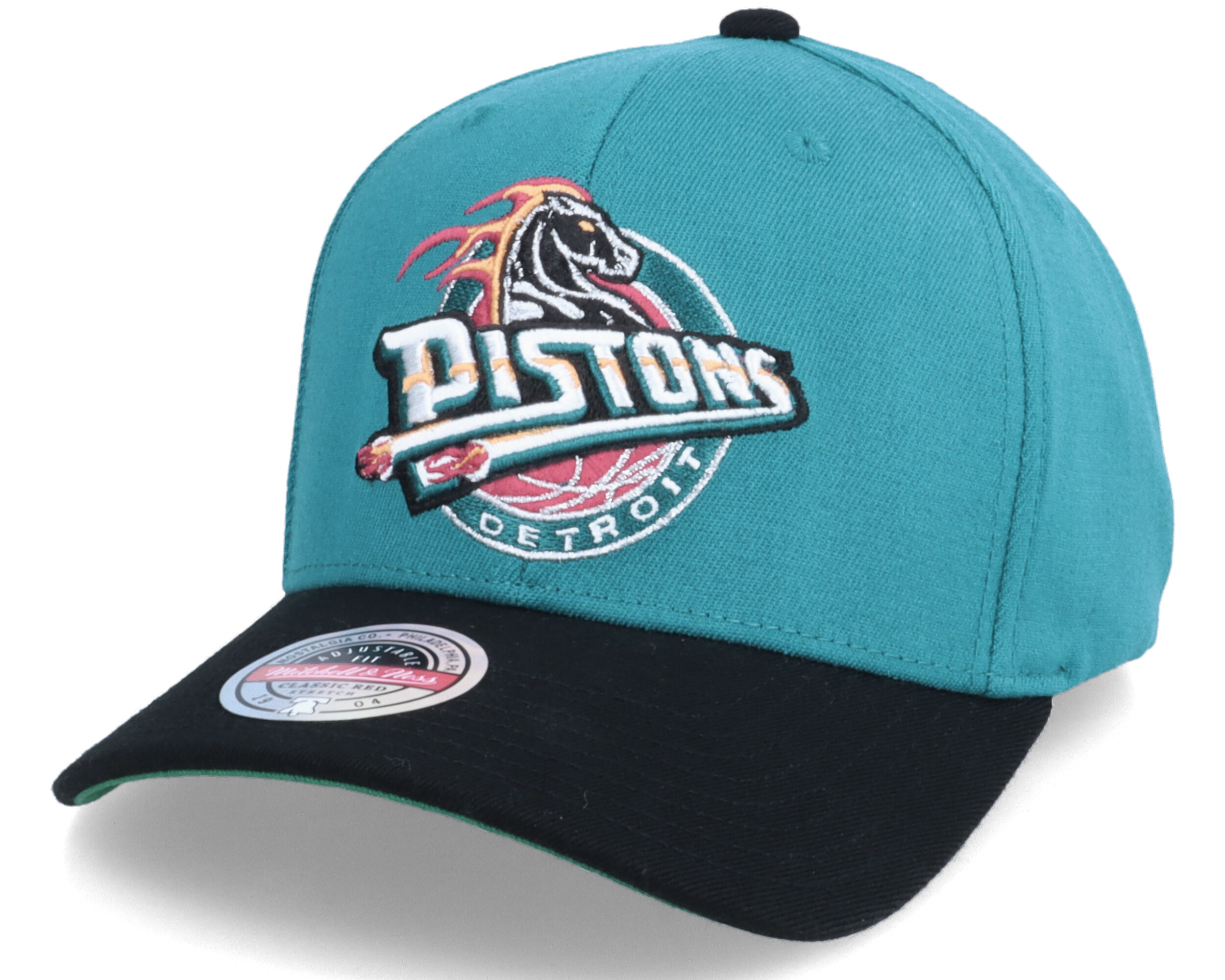Detroit Pistons Wool 2 Tone Stretch Hwc Teal/Black Adjustable