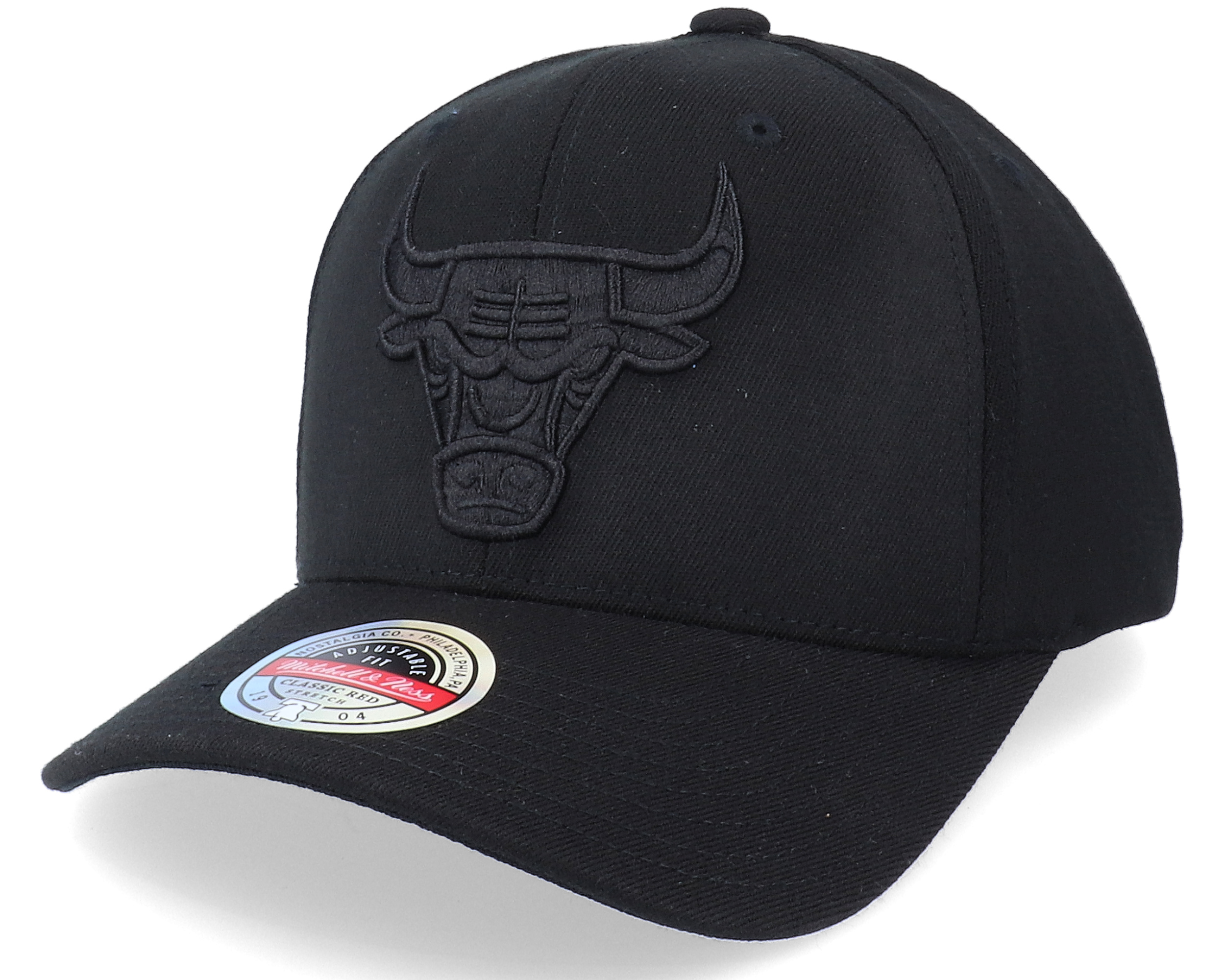 Chicago Bulls Blacklight Black Adjustable - Mitchell & Ness cap ...