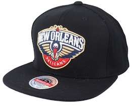 New Orleans Pelicans Downtime Stretch Black Snapback - Mitchell & Ness