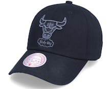 Chicago Bulls Duotone Hwc Black Dad Cap - Mitchell & Ness