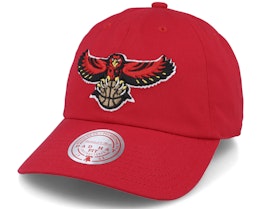 Atlanta Hawks Team Ground Dad Hat Hwc Red Dad Cap - Mitchell & Ness