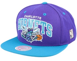 Charlotte Hornets Hwc Team Arch Purple/Teal Snapback - Mitchell & Ness