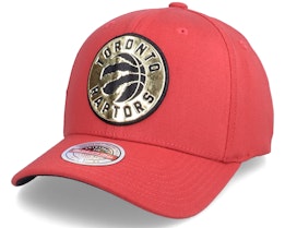 Toronto Raptors Golden Black Stretch Red Adjustable - Mitchell & Ness