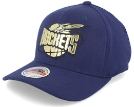 Houston Rockets Golden Black Stretch Hwc Navy Adjustable - Mitchell & Ness