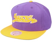 Los Angeles Lakers Warp Down Hwc Purple/Gold Snapback