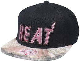 Miami Heat Blitzed Hwc Black Snapback - Mitchell & Ness