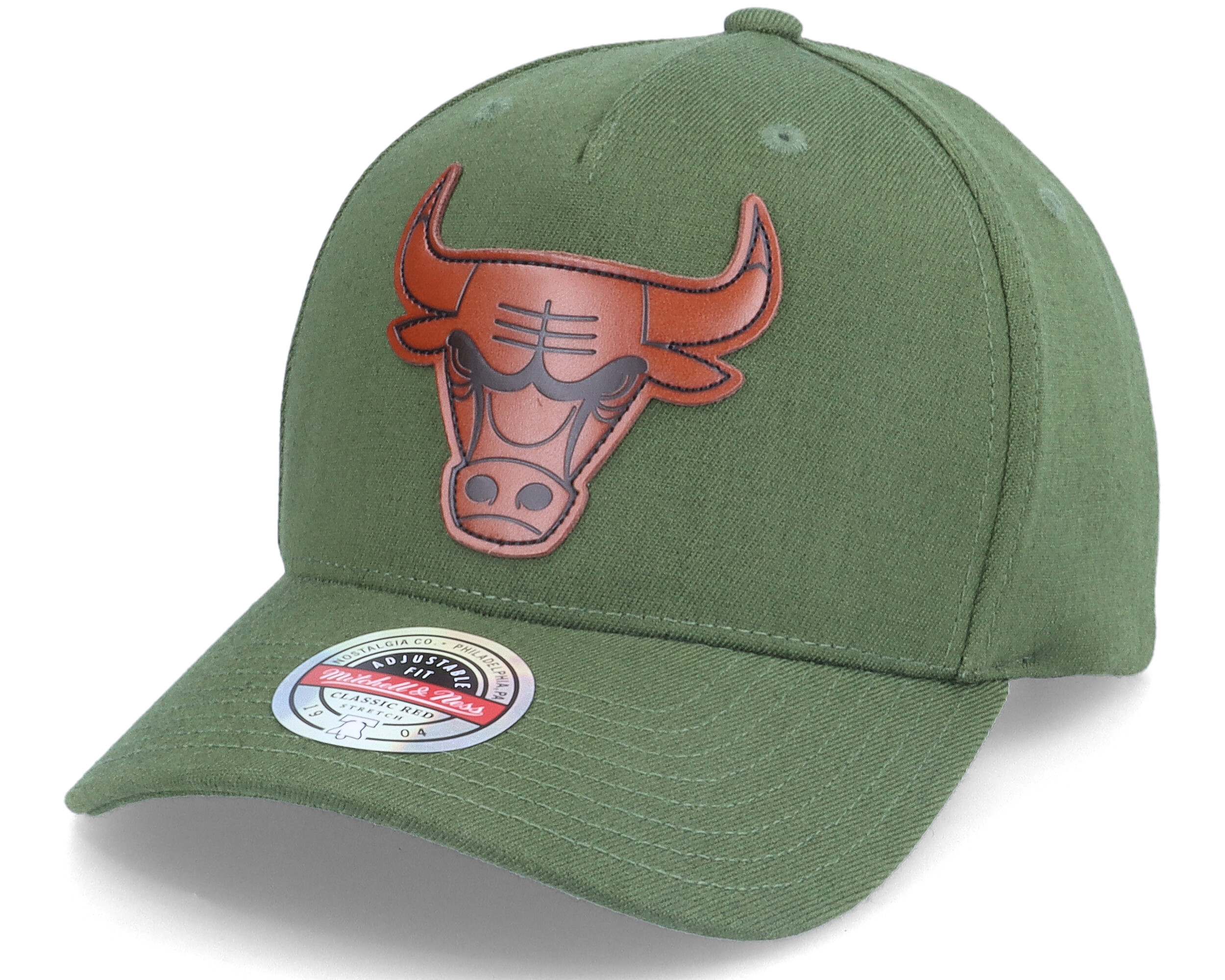 Chicago Bulls Pack Olive Adjustable - Mitchell & Ness cap ...