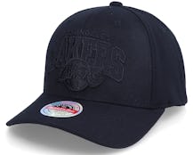 LA Lakers Black Out Arch Snapback Black Adjustable - Mitchell & Ness