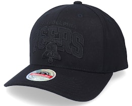 Philadelphia 76ers Black Out Arch Black Adjustable - Mitchell & Ness