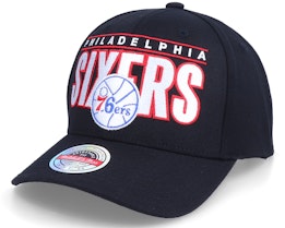 Philadelphia 76ers Billboard Black Adjustable - Mitchell & Ness
