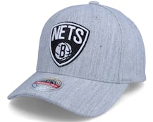 Brooklyn Nets Team Heather Grey Heather Grey Adjustable - Mitchell & Ness