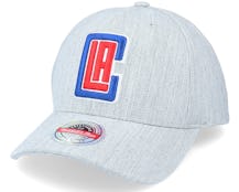 LA Clippers Team Heather Grey Adjustable - Mitchell & Ness