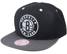 Brooklyn Nets Xl Iridescent Black Snapback - Mitchell & Ness