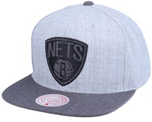 Brooklyn Nets Dual Heather Grey Snapback - Mitchell & Ness