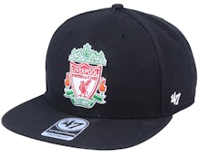 Hatstore Exclusive Liverpool FC Crest Black Snapback - 47 Brand
