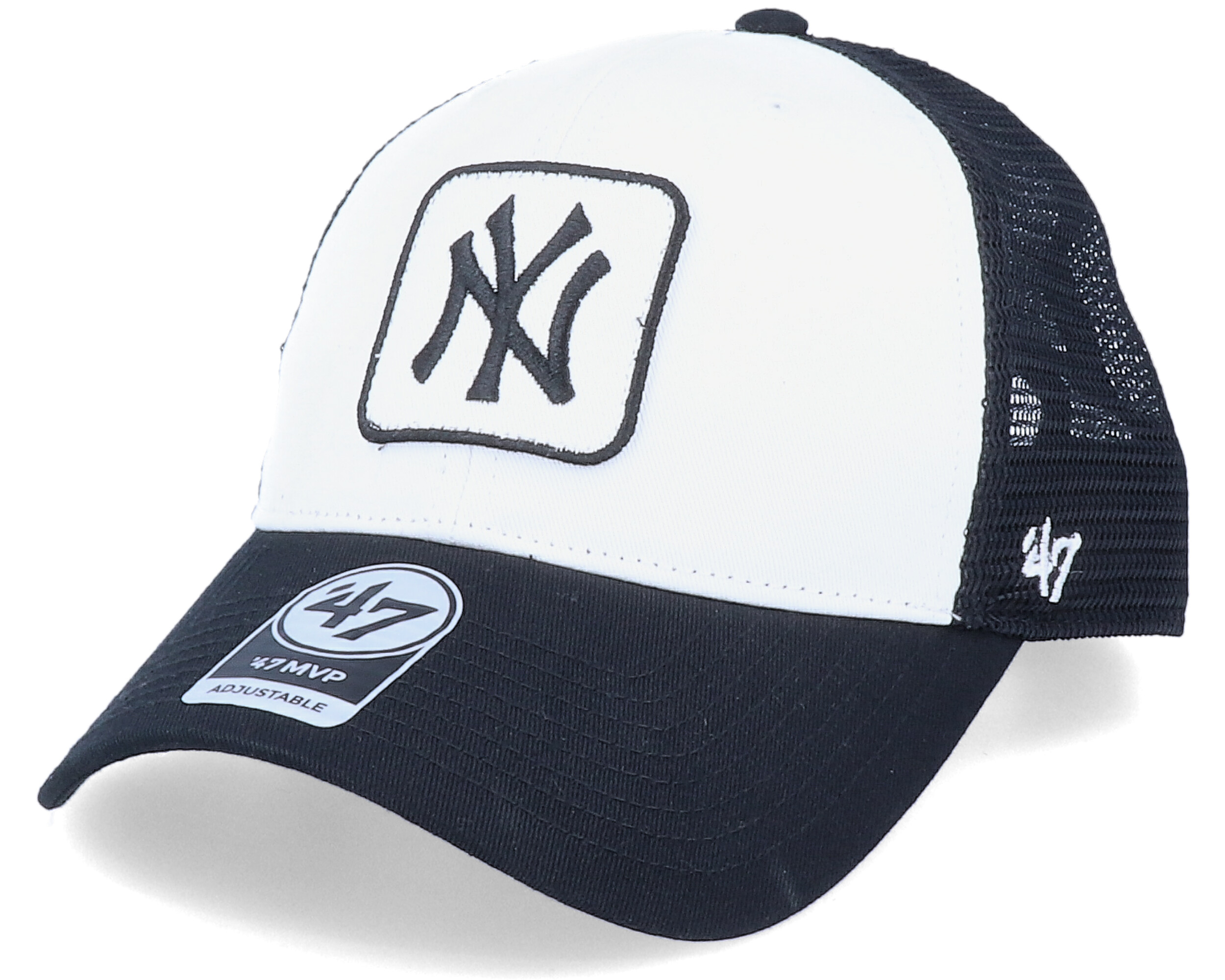 Hatstore Exclusive New York Yankees Black/White Trucker Patch - 47 ...