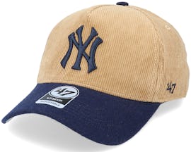 New York Yankees Corduroy Mvp DT Khaki/Navy Adjustable - 47 Brand