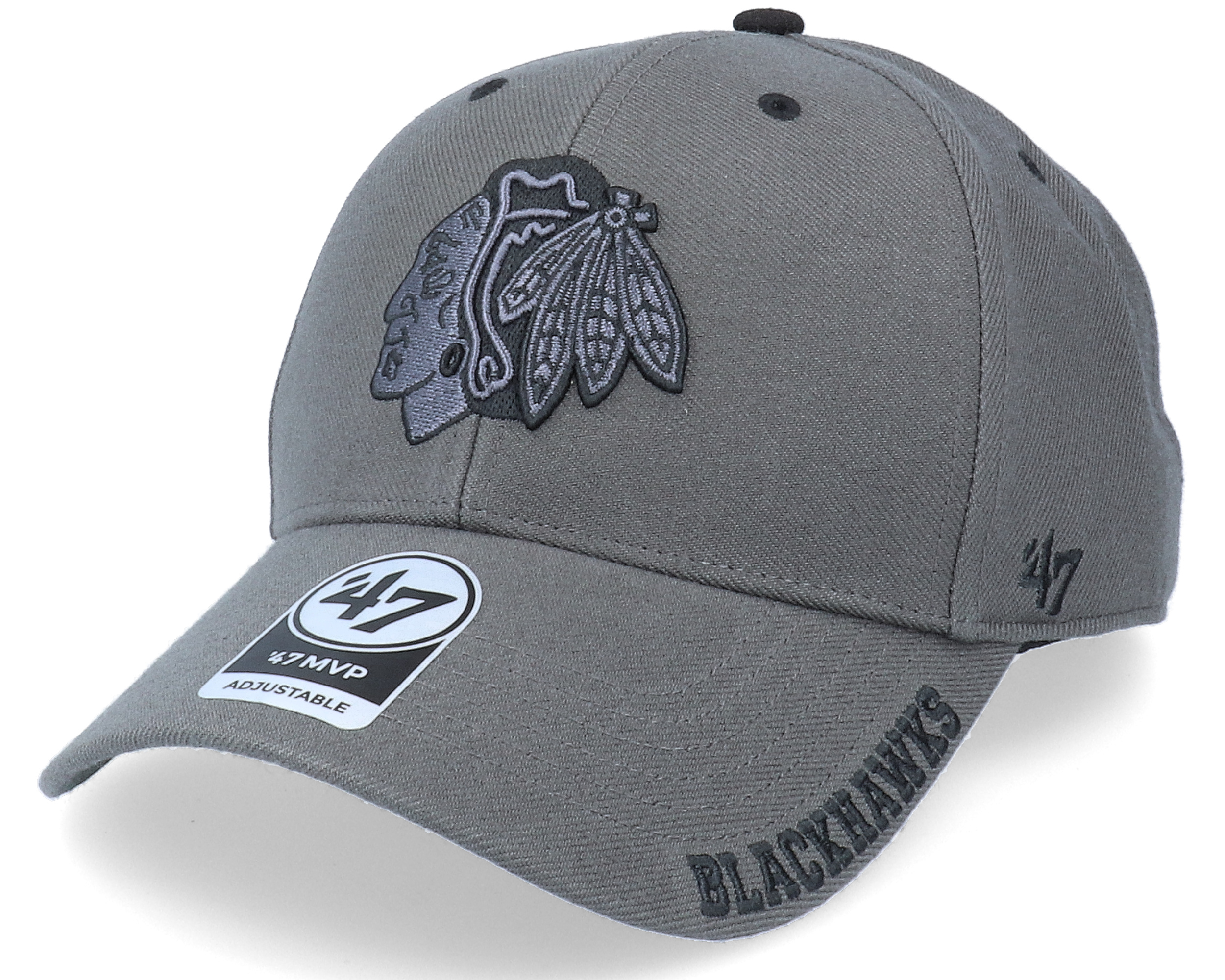 Chicago Blackhawks Defrost Mvp Charcoal Adjustable 47 Brand cap