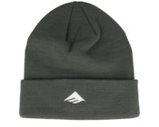 Triangle Beanie Green/White Cuff
