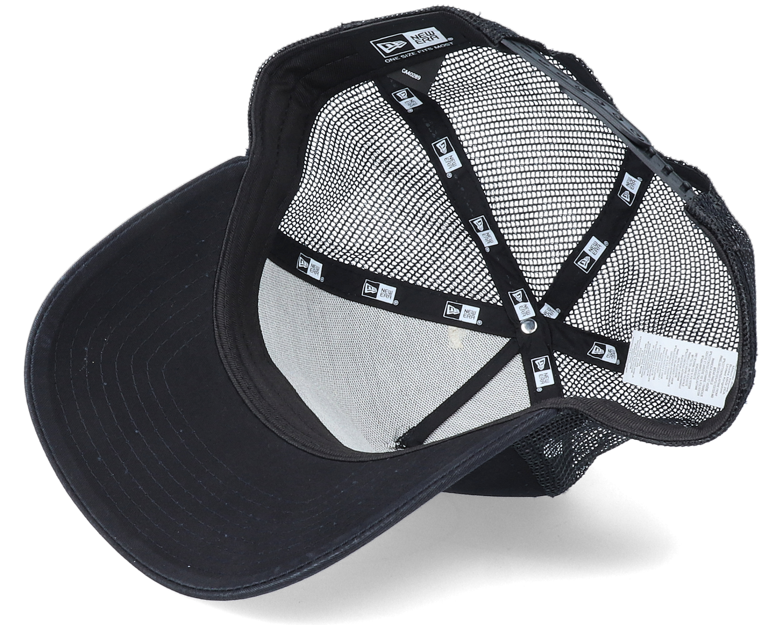 [New Era]★OUTDOOR SURF SHORT VISOR A-FRAME TRUCKER BALL CAP Outdoors A-Frame Black Trucker - New Era | Hatstoreworld.com