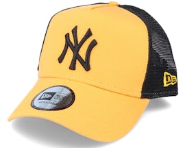 New York Yankees League Essential A-Frame Yellow/Black Trucker - New Era