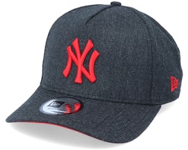 New York Yankees Heather Pop A-frame Trucker Ne Black/Red Adjustable - New Era